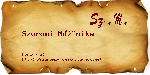 Szuromi Mónika névjegykártya