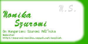monika szuromi business card